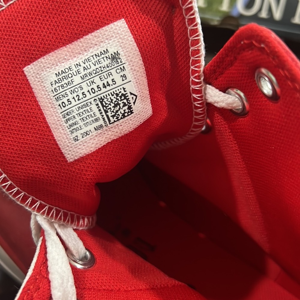 Converse Men's Red Chuck Taylor All Star High 'stars & Stripes' - Picture 7 of 8